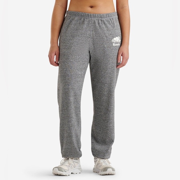 Women’s Roots Organic Original BF Sweatpant Size Small in Salt and Pepper - Picture 2 of 6